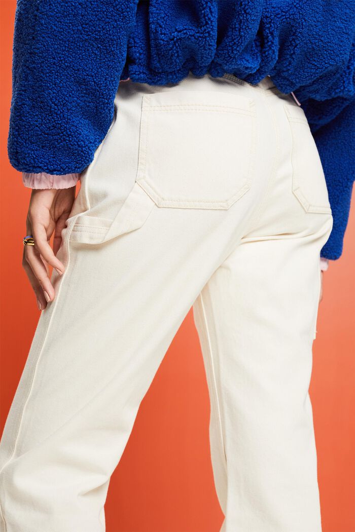 Jeans mit gerader Passform und hohem Bund, OFF WHITE, detail image number 2