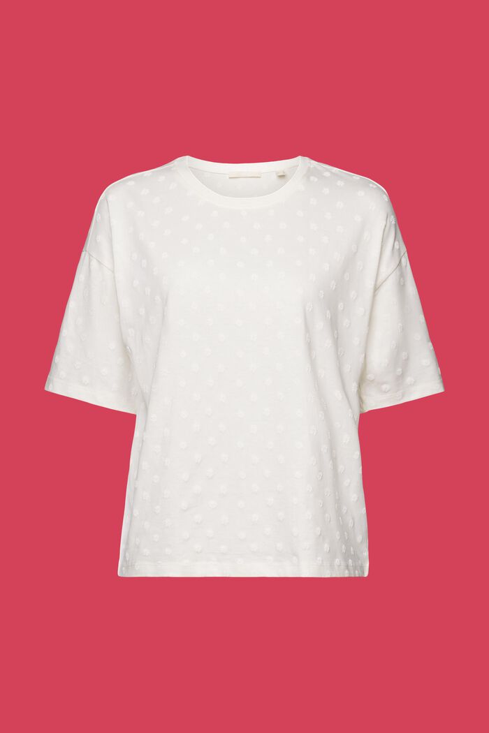 T-Shirt mit tonalem Print, 100 % Baumwolle, OFF WHITE, detail image number 6