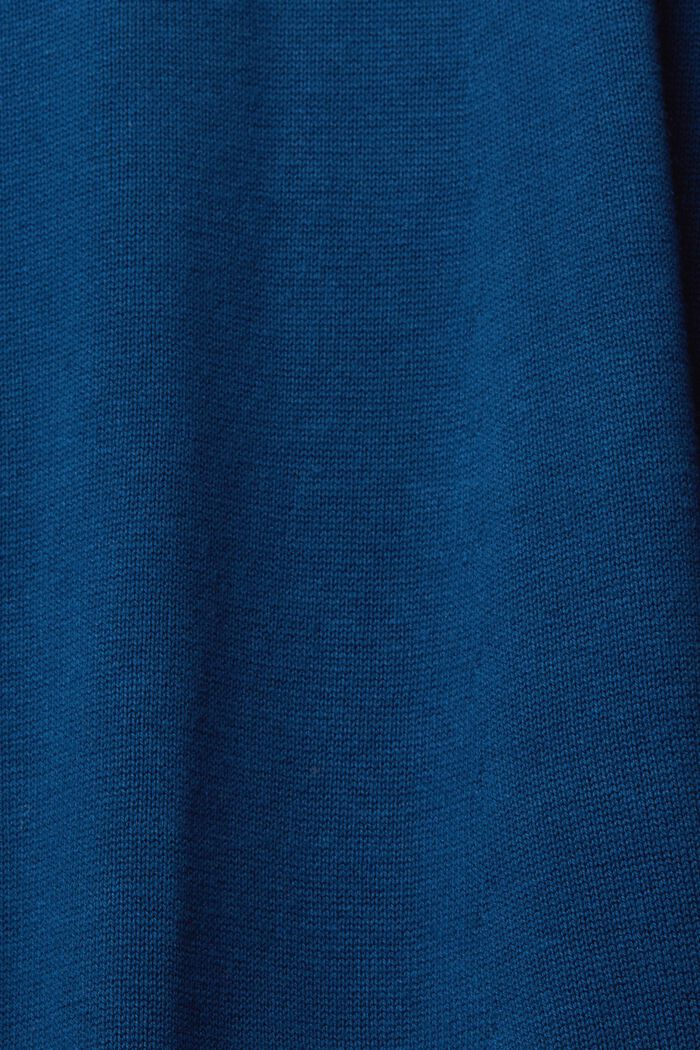 Strickkleid mit Rollkragen, PETROL BLUE, detail image number 4