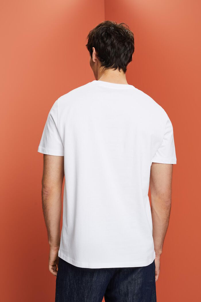 T-Shirt mit Frontprint, 100% Baumwolle, WHITE, detail image number 3