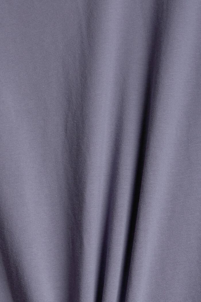 Pyjama-Oberteil aus Bio-Baumwolle, GREY BLUE, detail image number 4