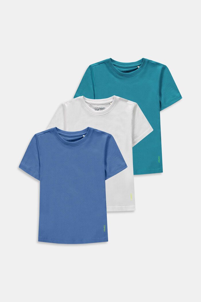 3er-Pack Baumwoll-T-Shirts, LIGHT BLUE, detail image number 0