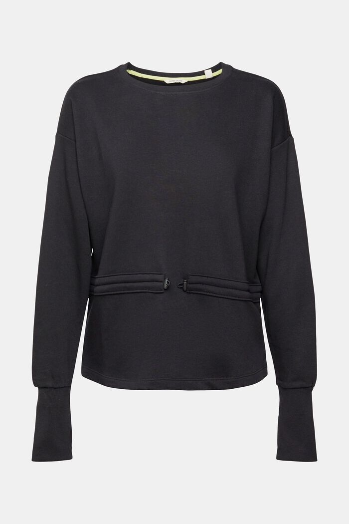 Sweatshirt mit Zugband, BLACK, detail image number 7