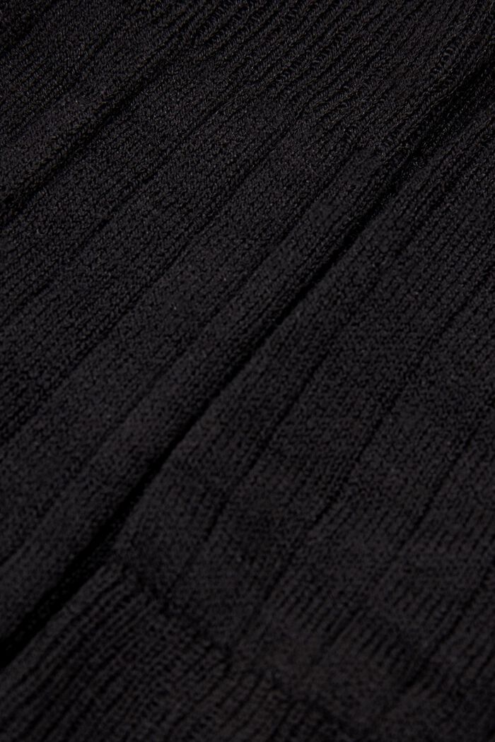 Mit Wolle: Stulpen aus Rippstrick, BLACK, detail image number 1