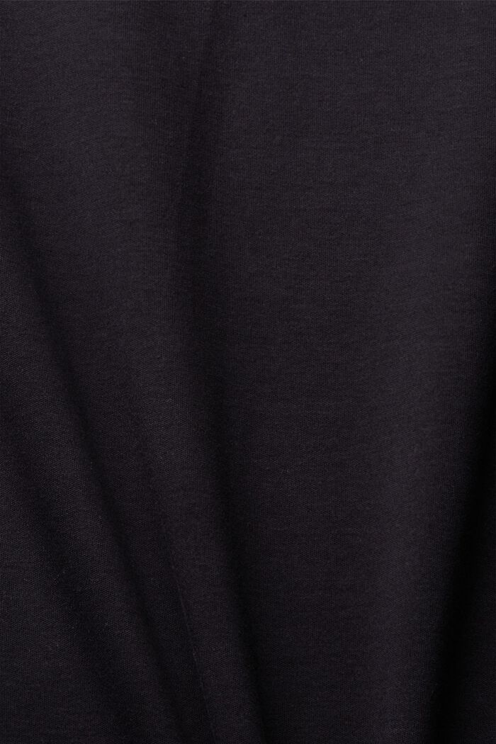 Unifarbenes Jersey-T-Shirt, BLACK, detail image number 4