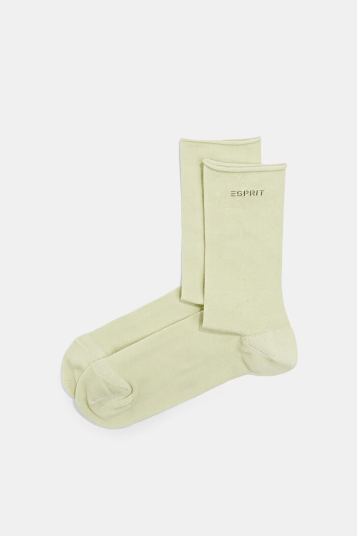 Socken mit Rollbündchen aus Baumwoll-Mix, LIGHT GREEN, detail image number 0