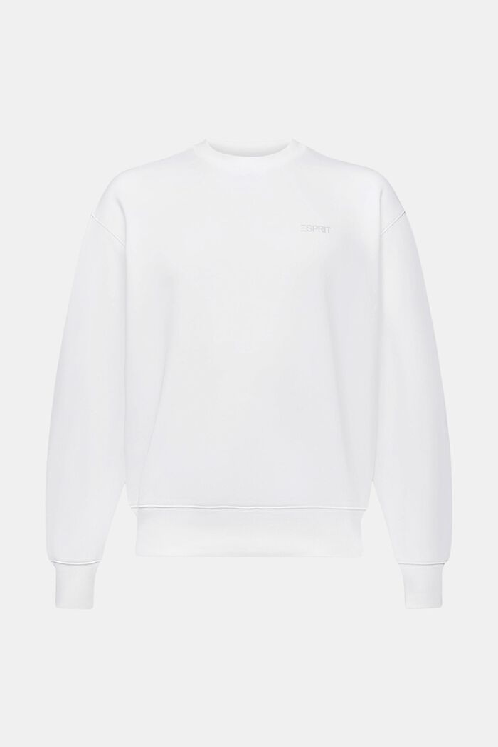 Unisex Fleece-Sweatshirt mit Logo, WHITE, detail image number 7