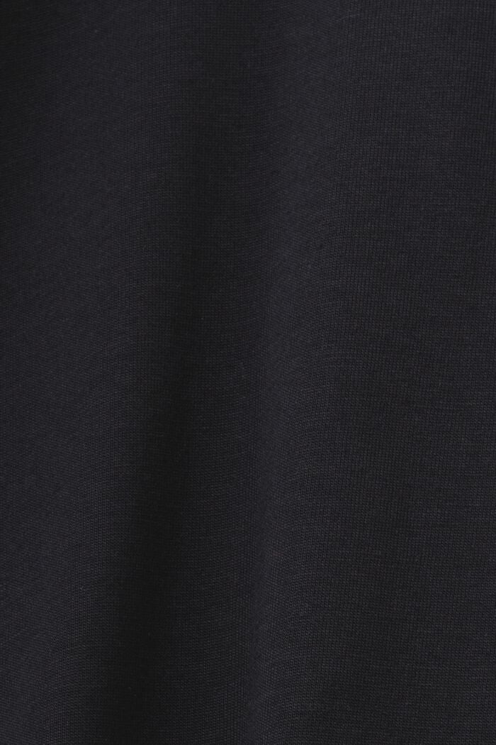Rundhals-T-Shirt aus Pima-Baumwolljersey, BLACK, detail image number 5