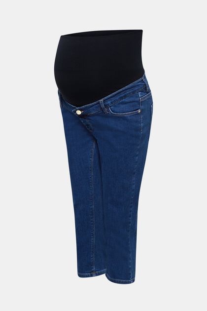 Capri-Stretch-Jeans mit Überbauchbund