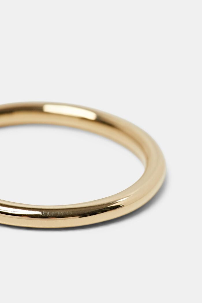 Ring aus glattem Sterlingsilber, GOLD, detail image number 1