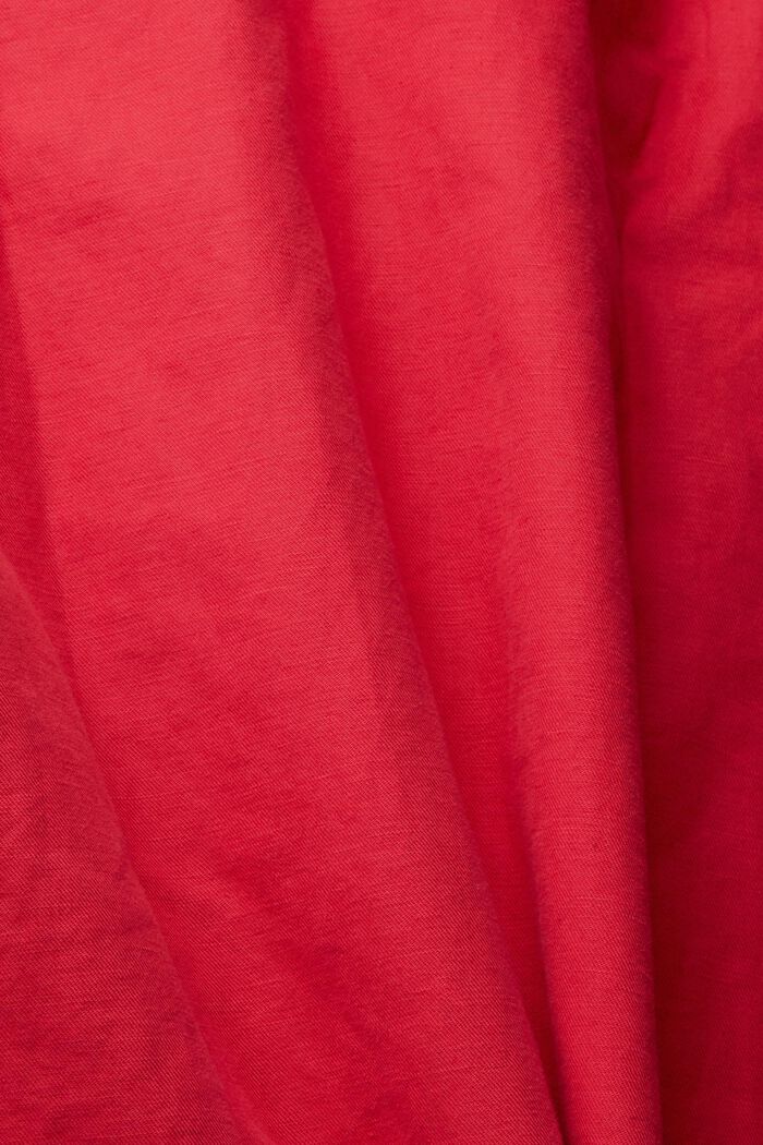 Aus Leinen-Mix: Oversize-Hemd, RED, detail image number 1