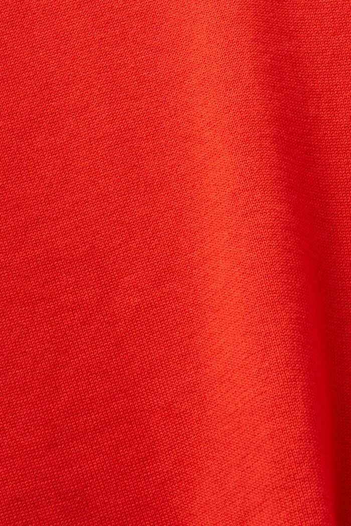 Kurzärmliger Pullover mit Rundhalsausschnitt, RED, detail image number 5