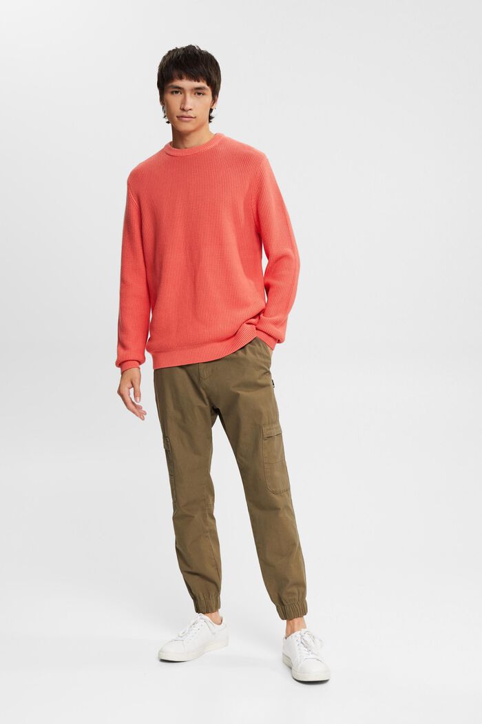 Sweater aus 100% Baunwollen, CORAL, detail image number 4