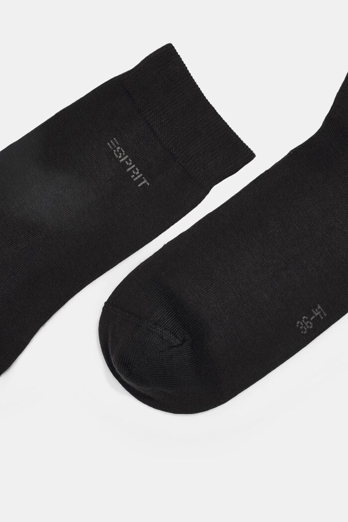 10er-Pack unifarbene Socken, Bio-Baumwolle, BLACK, detail image number 1