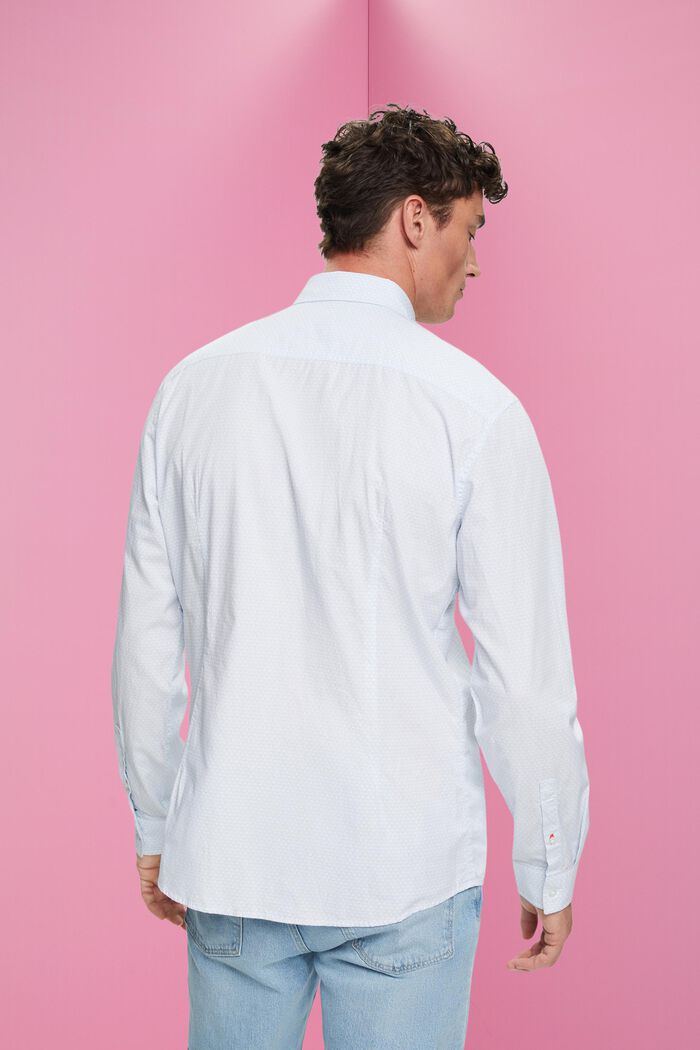 Schmal geschnittenes Hemd mit Allover-Dessin, WHITE, detail image number 3