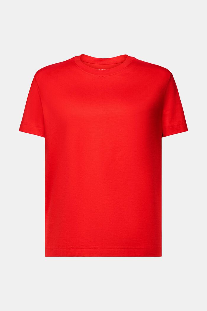 T-Shirt aus Pima-Baumwolle mit Rundhalsausschnitt, RED, detail image number 5