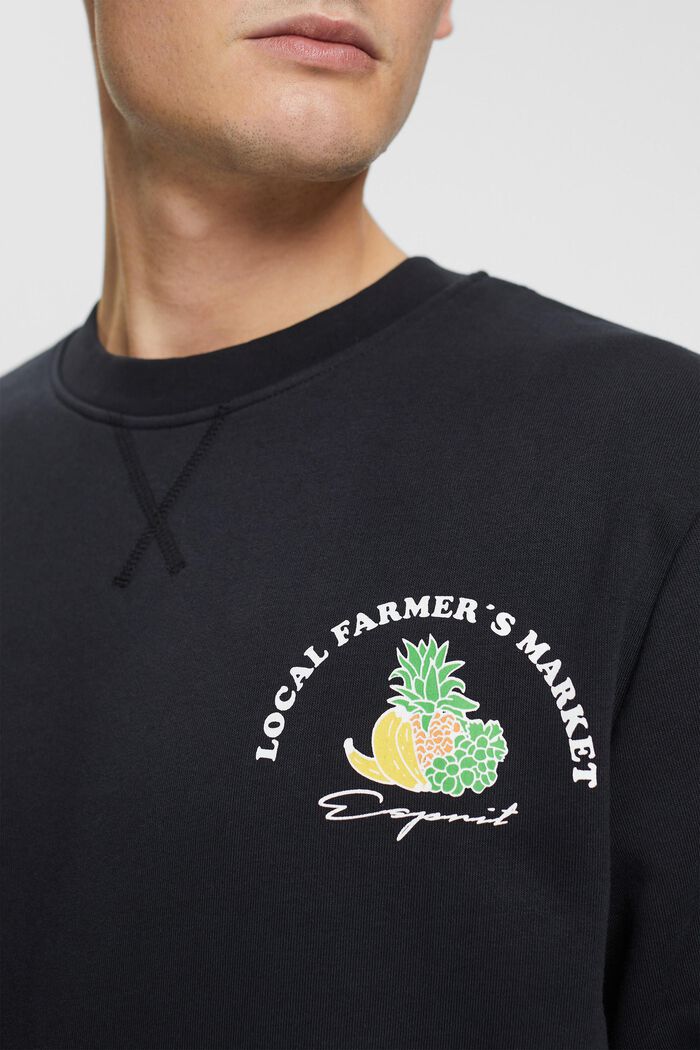 Sweatshirt mit Chest-Print, BLACK, detail image number 2