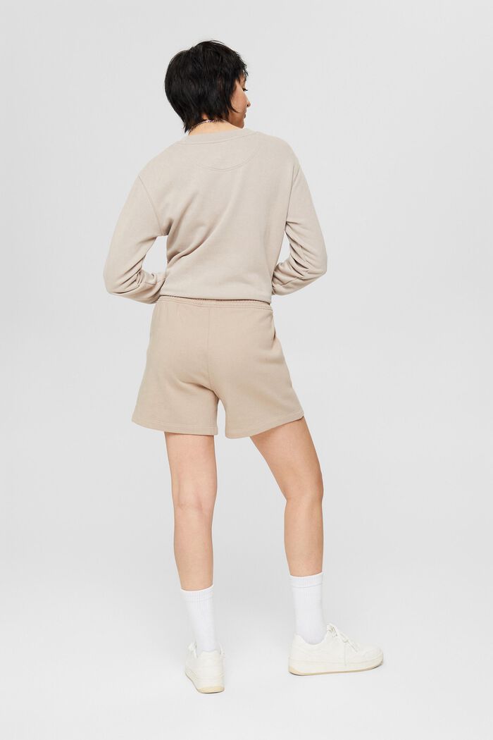Sweat-Shorts aus Baumwolle, LIGHT TAUPE, detail image number 3