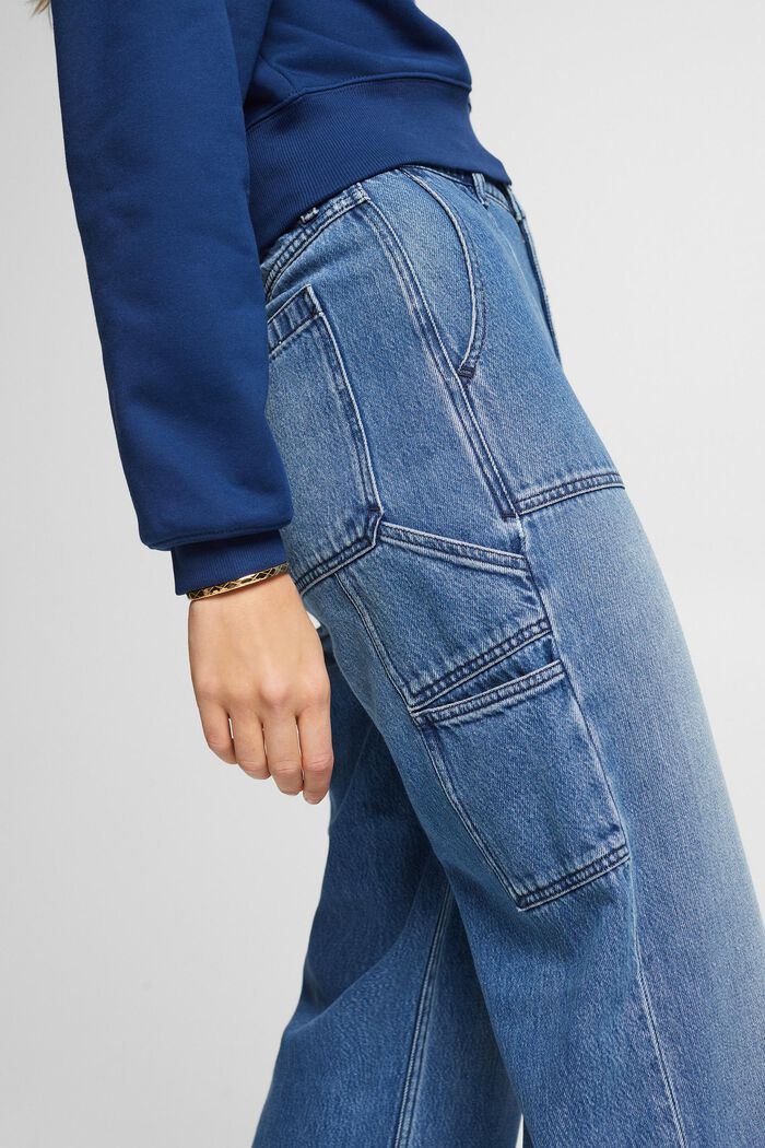 High-Rise-Jeans im Carpenter Fit, BLUE MEDIUM WASHED, detail image number 2