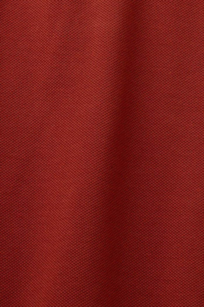 Charakteristisches Piqué-Poloshirt, RUST BROWN, detail image number 6