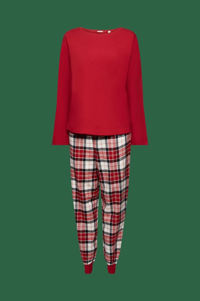 Pyjama-Set aus kariertem Flanell, NEW RED, detail image number 5