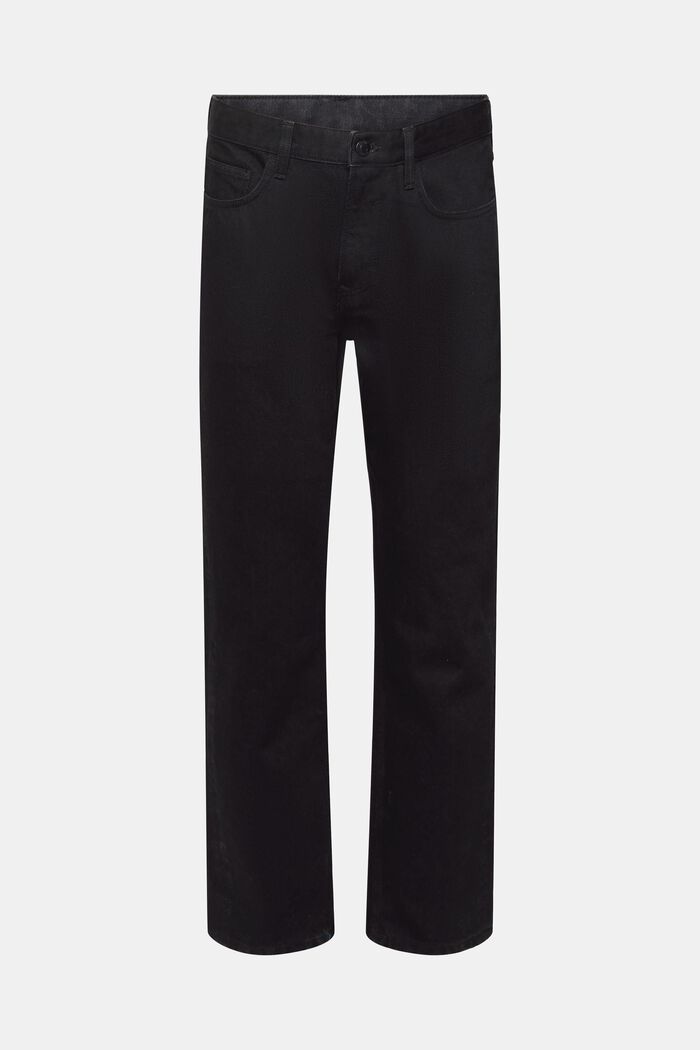 Straight Leg Jeans, BLACK DARK WASHED, overview