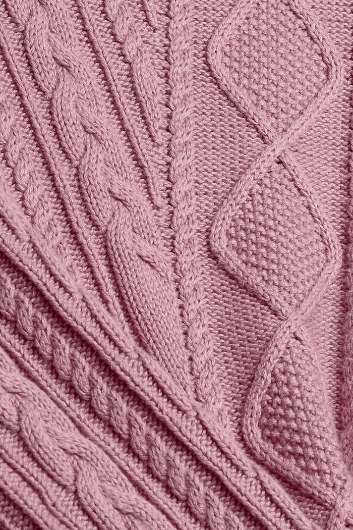 Pullover aus Musterstrick, Organic Cotton, MAUVE, detail image number 4