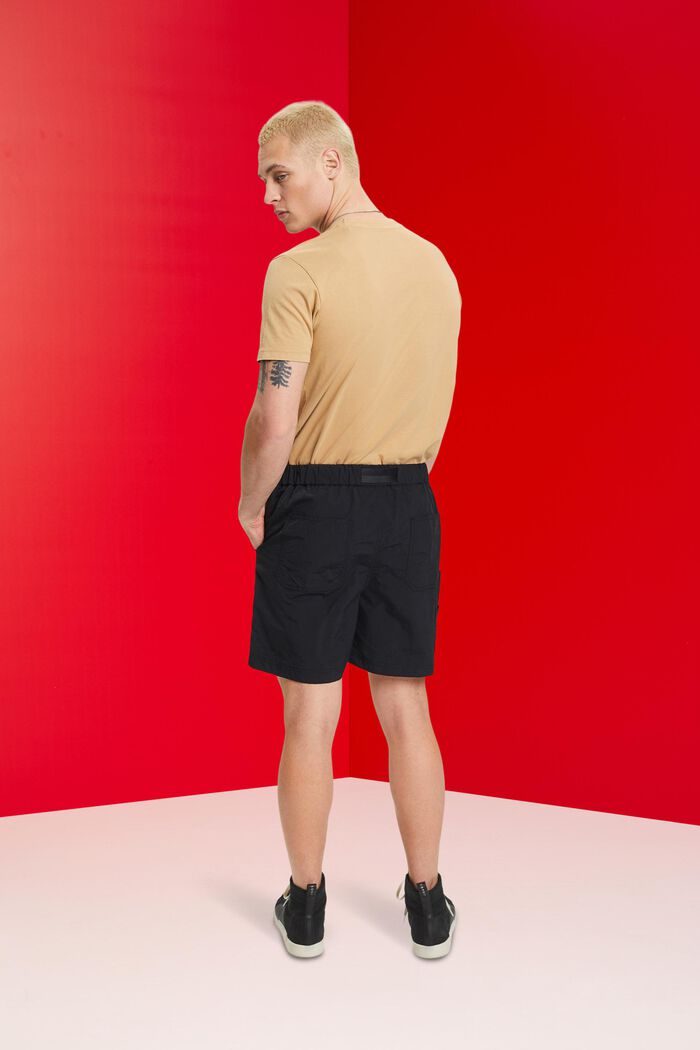 Leichte Shorts im Washed-Look, BLACK, detail image number 3