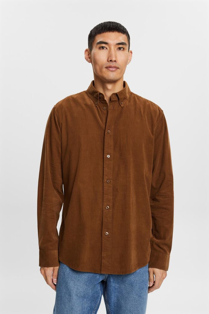 Hemd aus Cord, 100% Baumwolle, BARK, detail image number 0