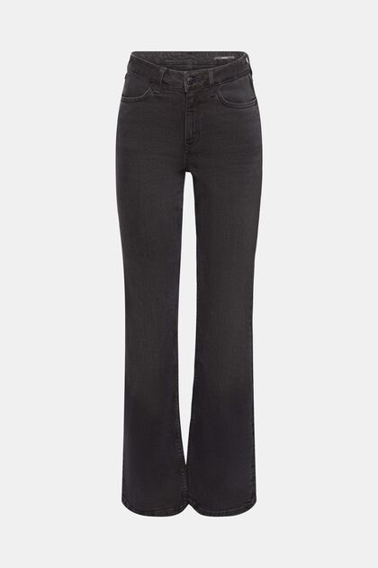 Bootcut Jeans mit mittlerer Bundhöhe, BLACK DARK WASHED, overview