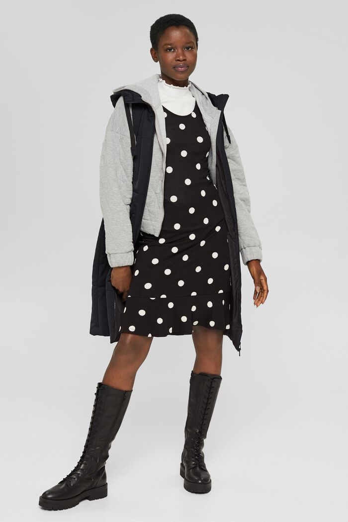 Kleid mit Volantsaum, LENZING™ ECOVERO™, NEW BLACK, detail image number 1