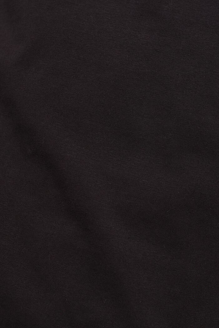 Jersey-Shirt mit Stickerei, 100% Baumwolle, BLACK, detail image number 5