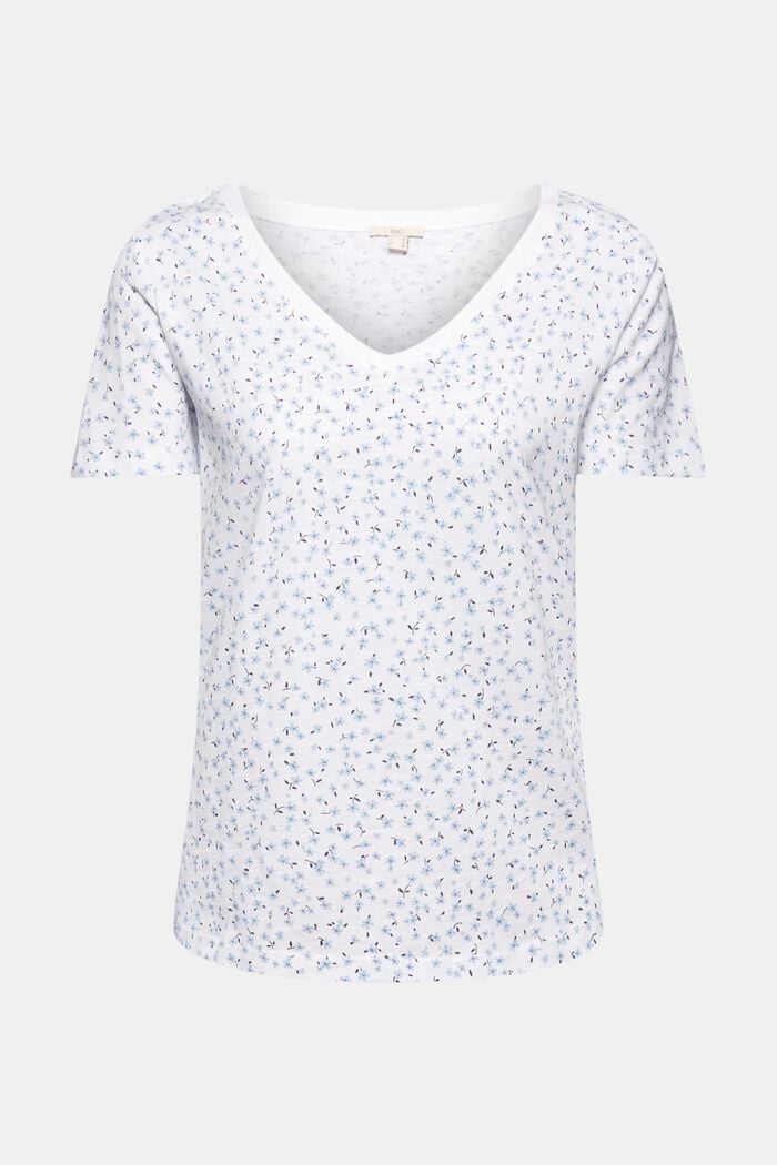 Print-Shirt aus 100% Organic Cotton, WHITE, overview