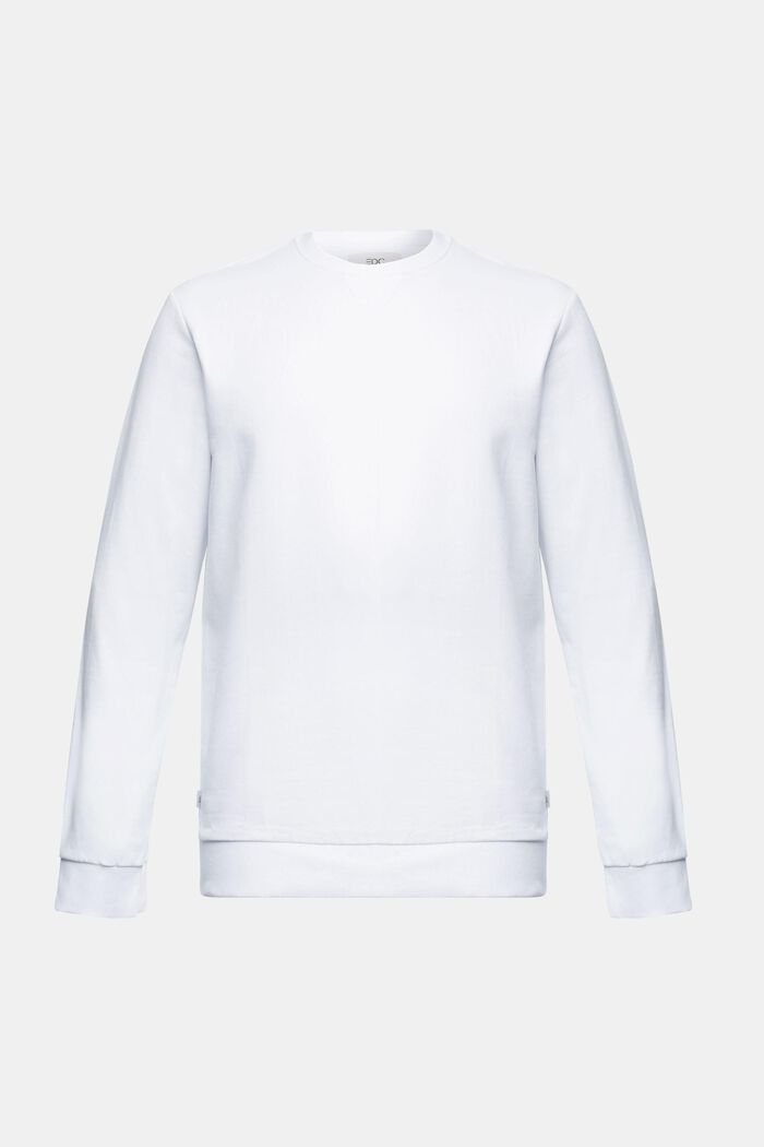 Sweatshirt aus 100% Baumwolle, WHITE, overview