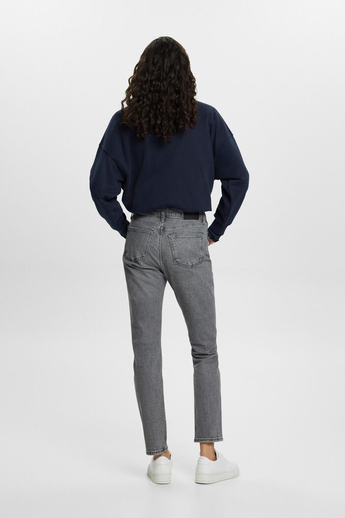 Schmal geschnittene Retro-Jeans mit hohem Bund, GREY MEDIUM WASHED, detail image number 3
