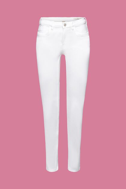 Jeans in schmaler Passform, WHITE, overview