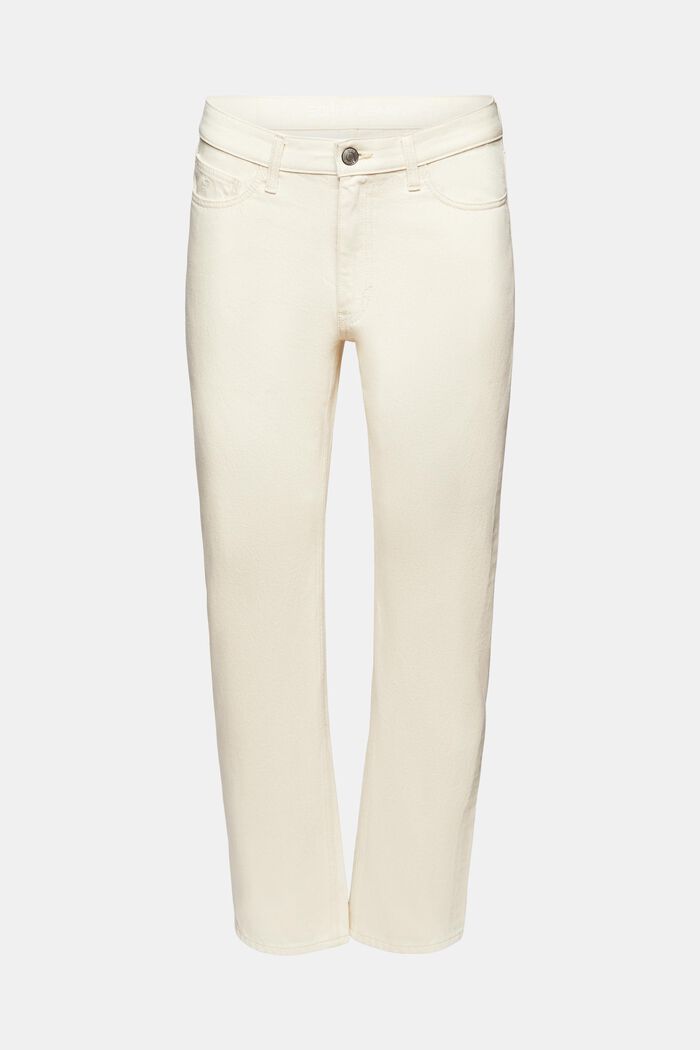 Jeans mit geradem Bein und mittlerer Bundhöhe, OFF WHITE, detail image number 7