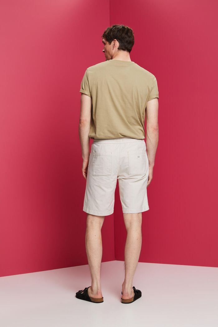 Pull-on-Shorts aus Twill, 100 % Baumwolle, SAND, detail image number 3