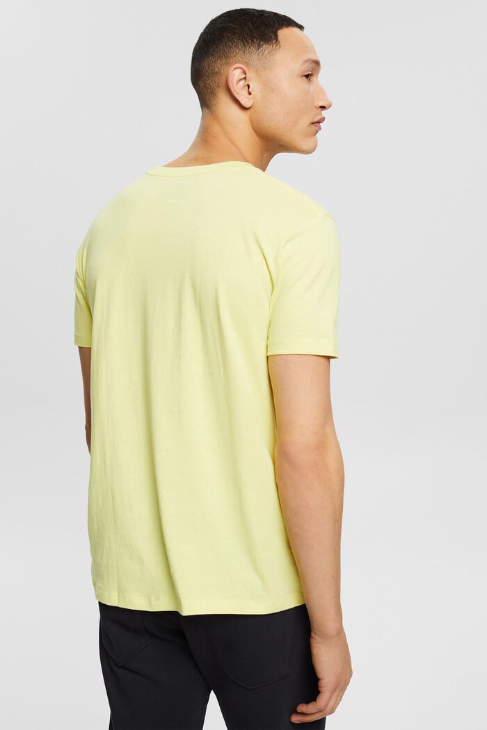 Jersey-T-Shirt mit Print, 100% Bio-Baumwolle, NEW YELLOW, detail image number 3