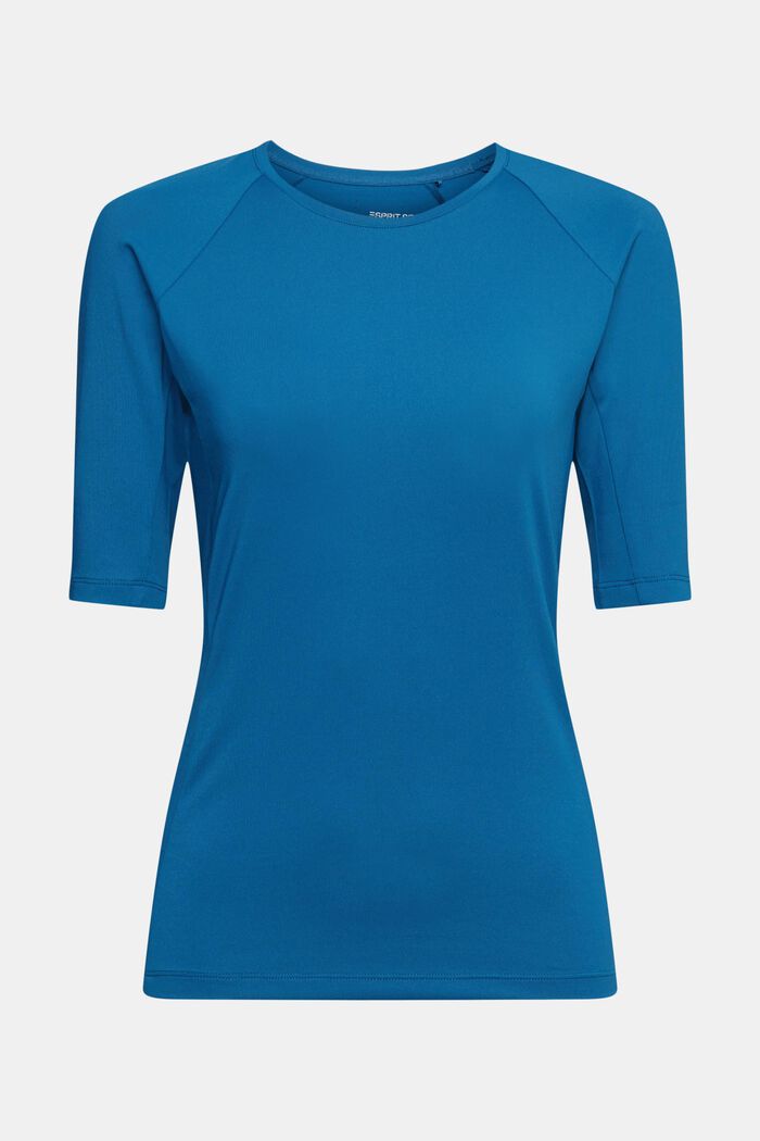 Recycelt: Active-T-Shirt mit E-DRY, PETROL BLUE, overview
