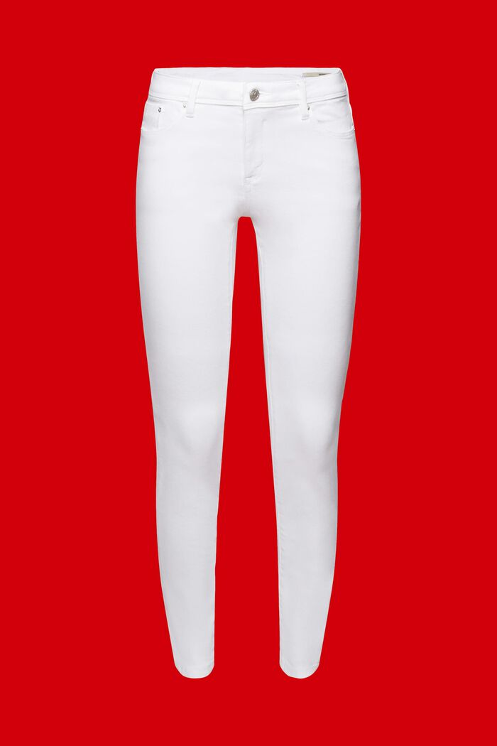 Skinny Jeans aus Baumwolle, WHITE, detail image number 6