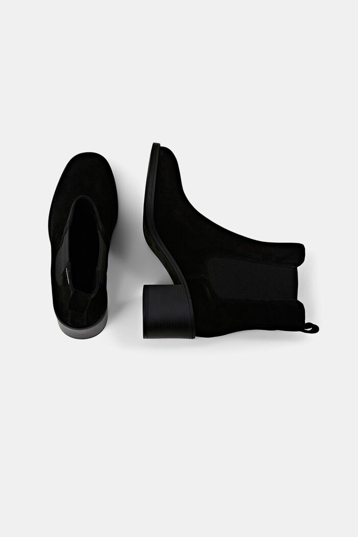 Rauleder-Boots mit Blockabsatz, BLACK, detail image number 5