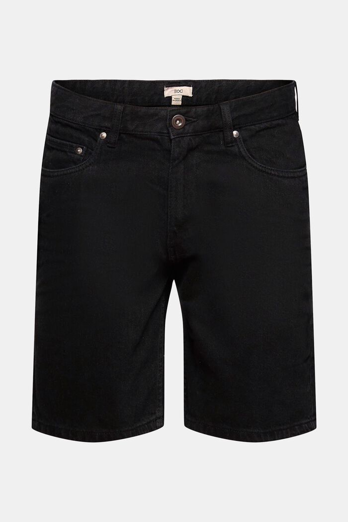 Jeans-Shorts aus 100% Baumwolle, BLACK, detail image number 7
