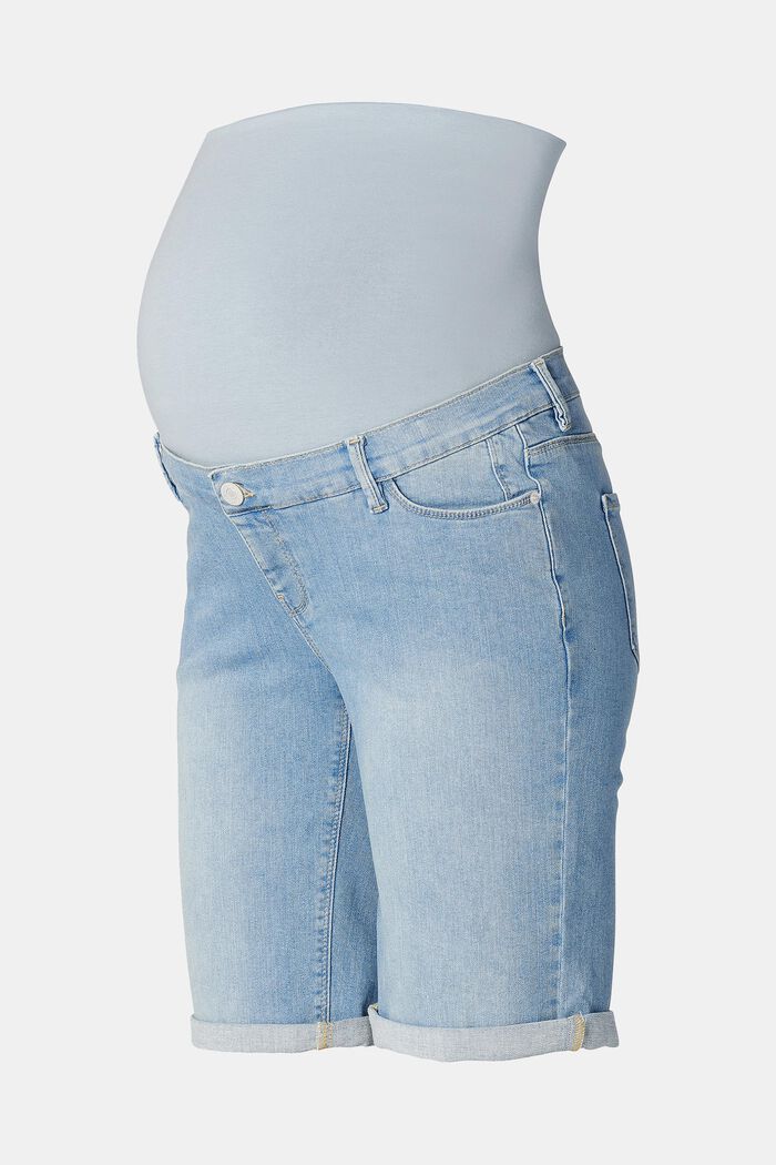 Jeans-Bermuda mit Überbauchbund, BLUE LIGHT WASHED, detail image number 5