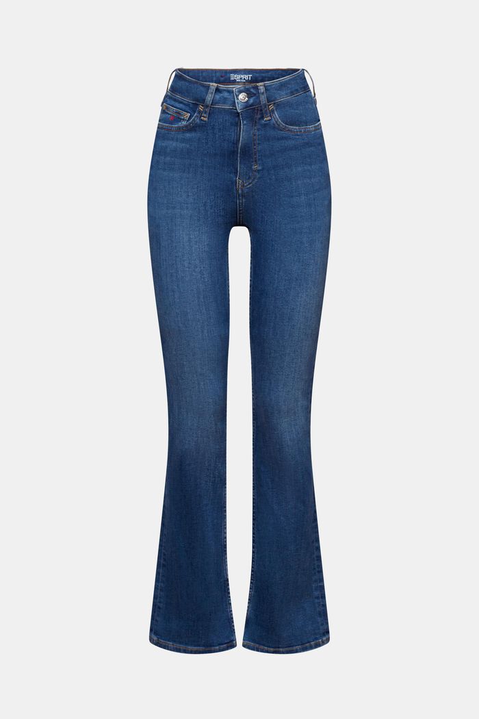 Premium-Bootcut Jeans mit hohem Bund, BLUE MEDIUM WASHED, detail image number 6