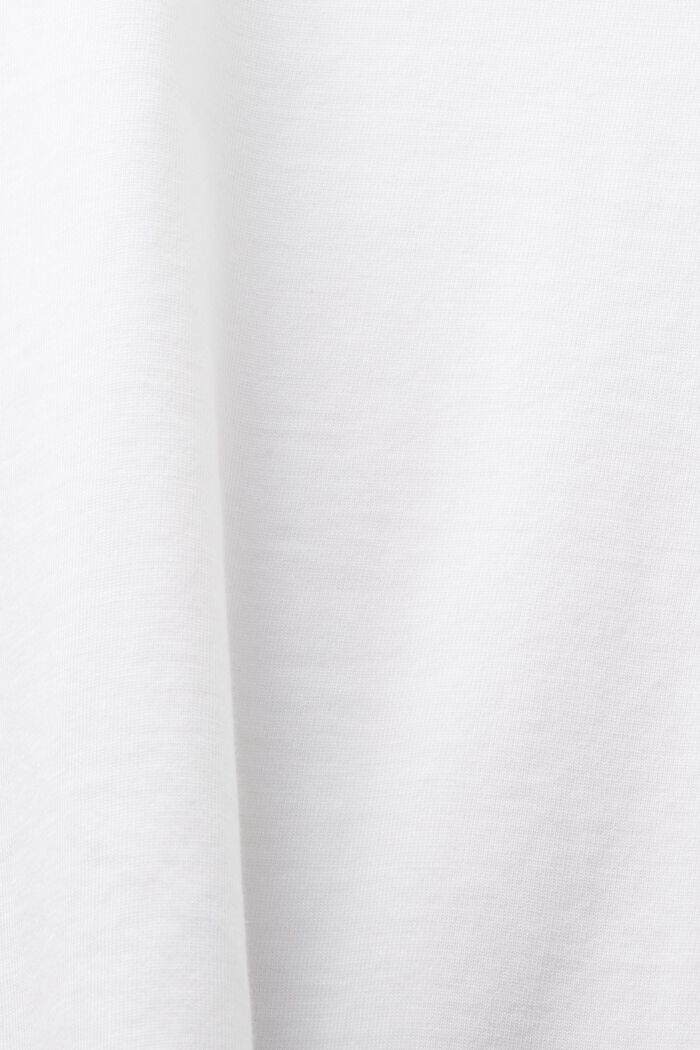 T-Shirt aus Pima-Baumwolle mit Rundhalsausschnitt, WHITE, detail image number 5