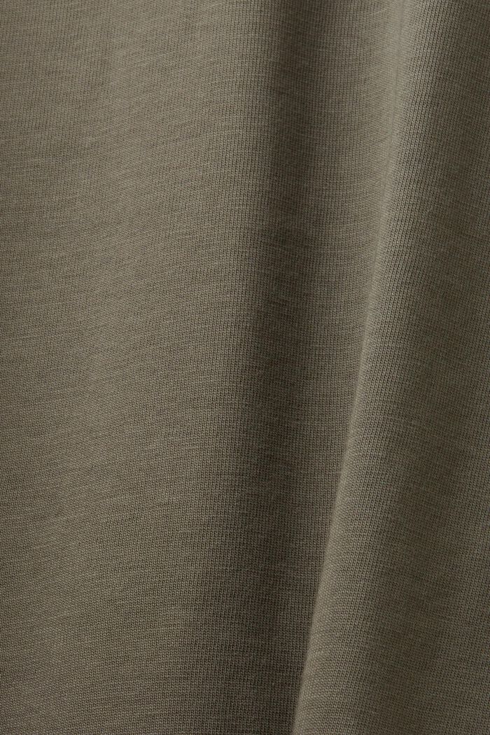 Langarm-Top aus Jersey, 100 % Baumwolle, GUNMETAL, detail image number 4