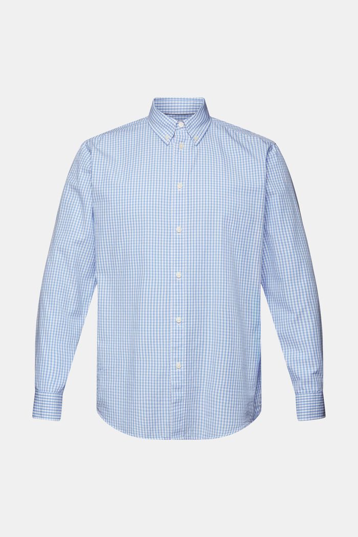 Button-Down-Hemd mit Vichy-Muster, 100% Baumwolle, BRIGHT BLUE, detail image number 5