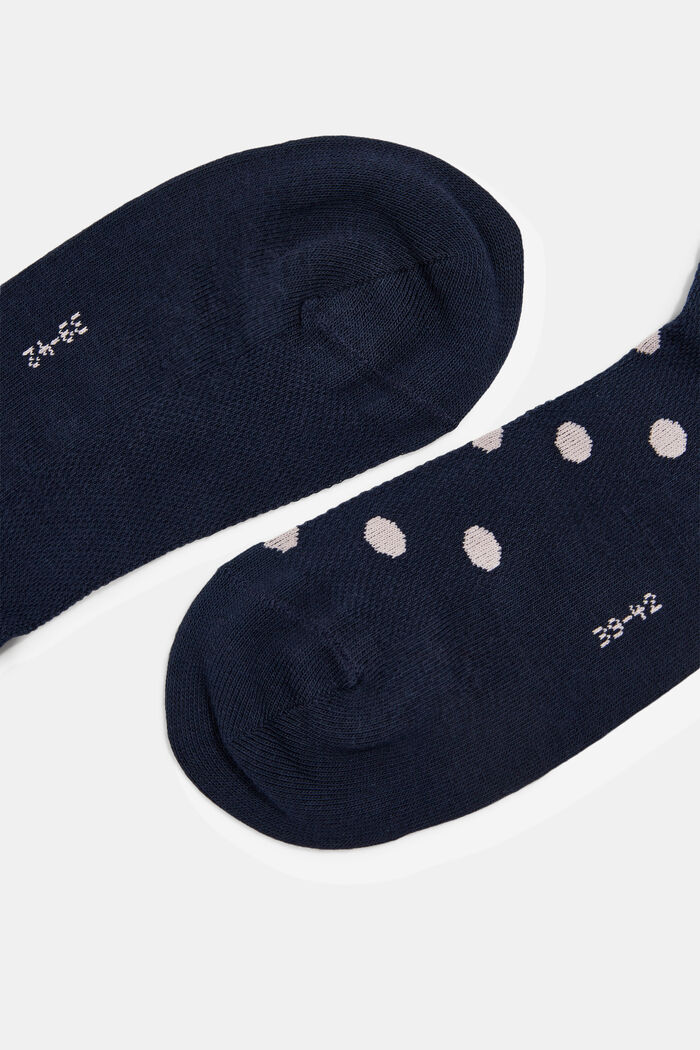 2er-Pack: Sneaker-Socken mit Tupfen, MARINE, detail image number 1