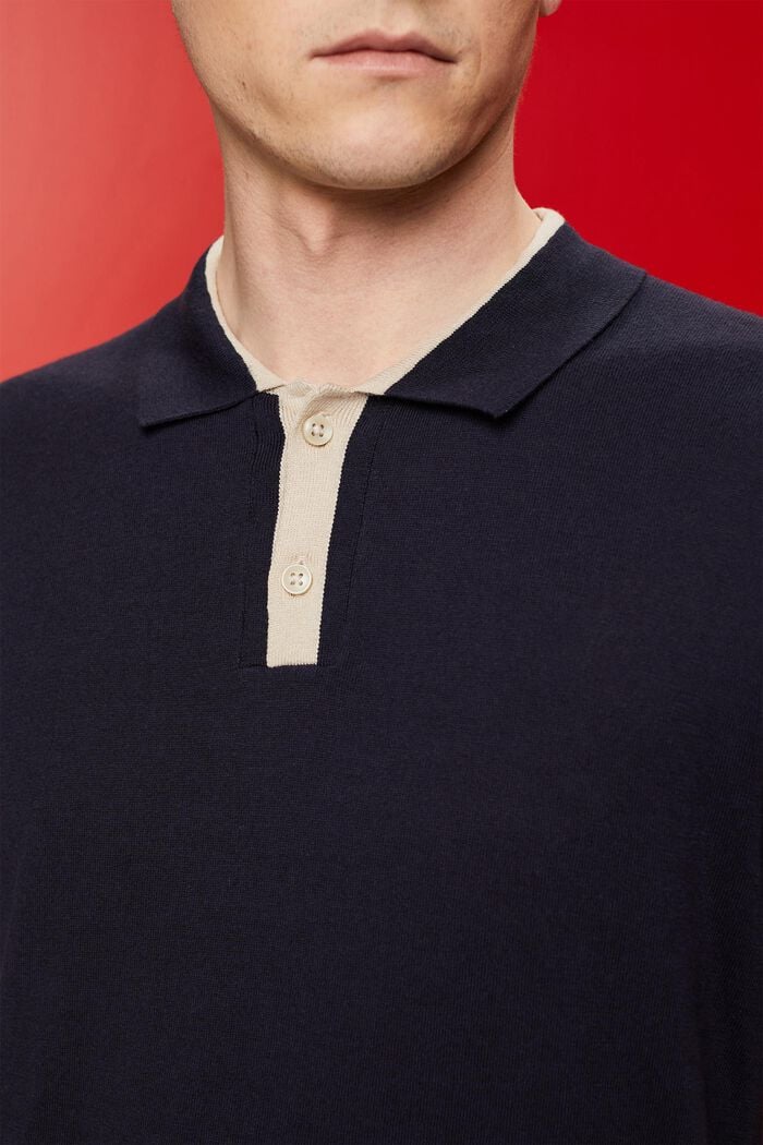 Poloshirt mit TENCEL™ und nachhaltiger Baumwolle, NAVY, detail image number 2
